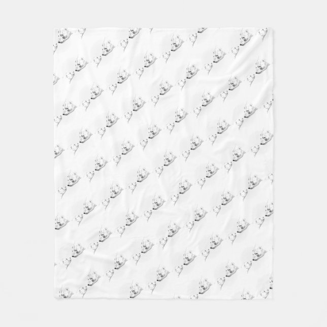 Polar Bear Blankett Mor och Bear Unge Blanketter Fleecefilt (Framsidan)