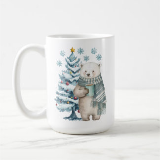 Polar Bear Blue jul Ceramic Mugg