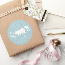 Polar Bear Blue Winter Birthday