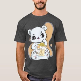 Polar Bear Boba Cute Anime Kawaii Pearl Banana Mil T Shirt