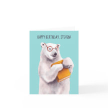 Polar Bear Bok Älskare Nerdy