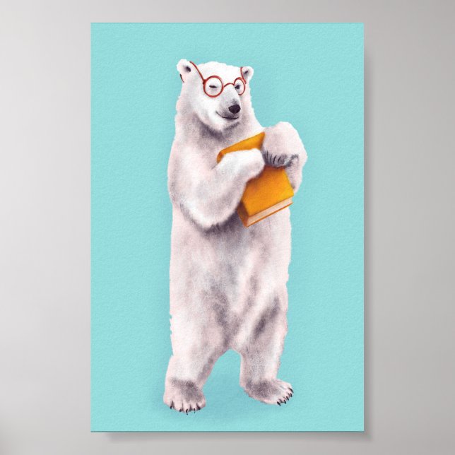 Polar Bear Bok Älskare Poster (Framsidan)