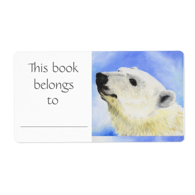Polar Bear bok-etikett Fraktsedel (Framsidan)