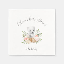 Polar Bear Boy Girl eller Boy Baby Shower Napkins Pappersservett