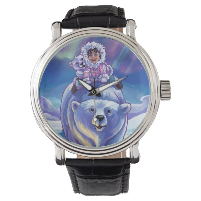 Polar Bear Buss Armbandsur (Framsida)