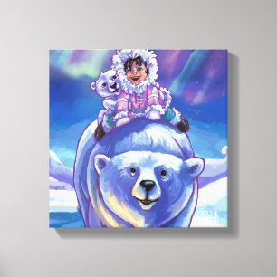 Polar Bear Buss Canvastryck