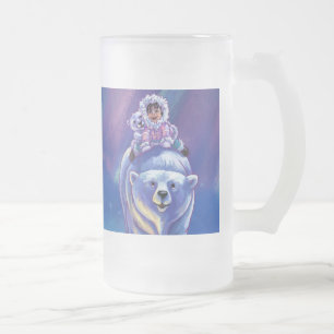 Polar Bear Buss Frostat Ölglas