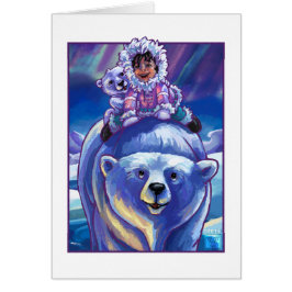 Polar Bear Buss Hälsningskort