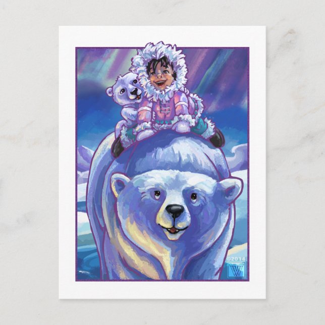 Polar Bear Buss Vykort (Framsida)