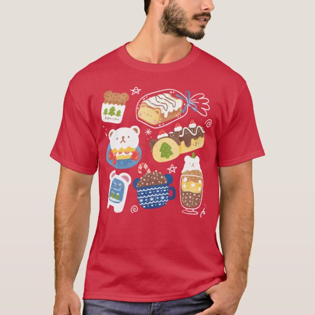 Polar Bear Cafe retro T Shirt (Framsida)