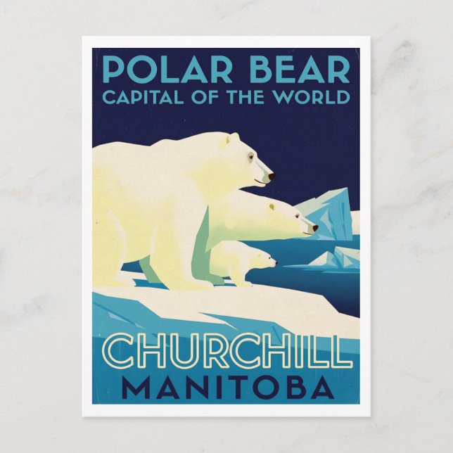 Polar Bear Capital of the World Churchill Manitoba Vykort (Framsida)