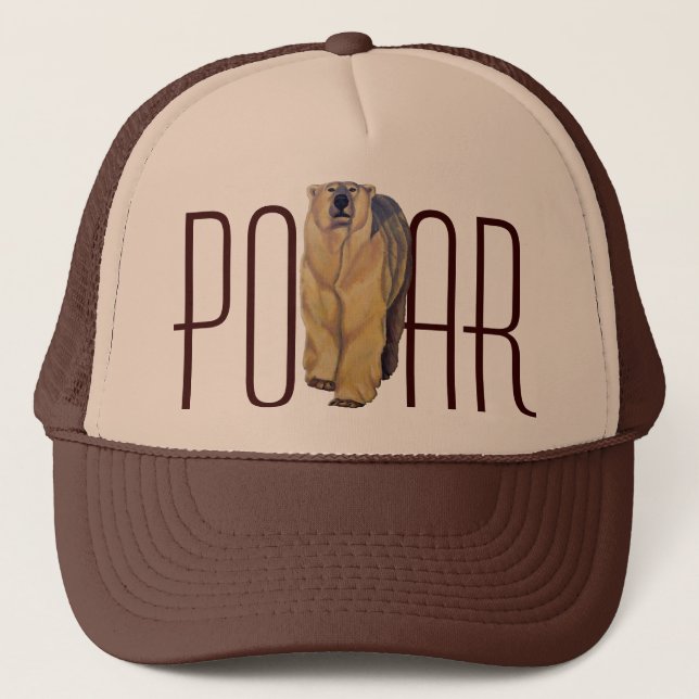 Polar Bear Caps & Hats Wildlife Art Hat Keps (Framsida)