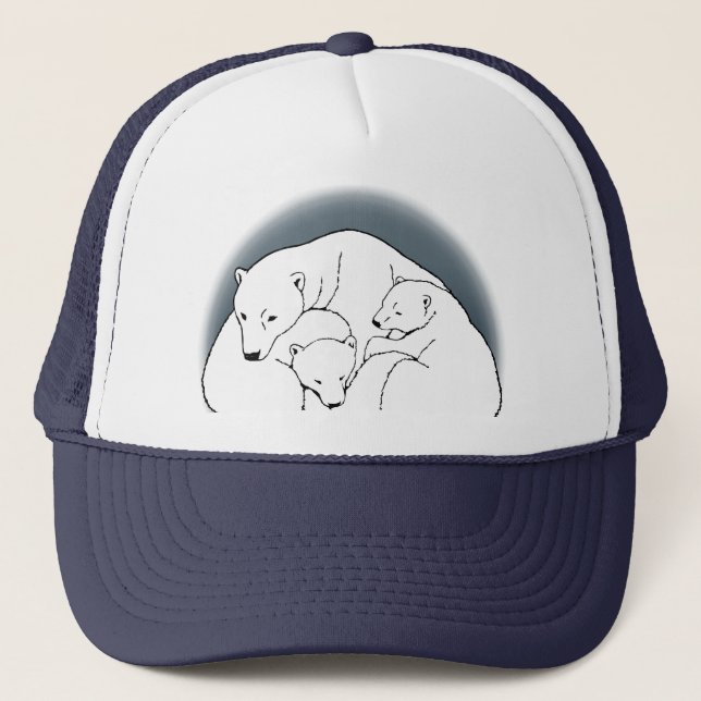 Polar Bear Caps Hats Wildlife Bear Unge Art Hat Keps (Framsida)