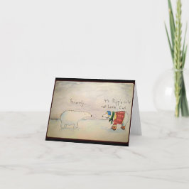 Polar bear card tack kort