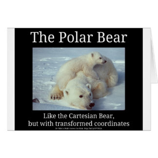 Polar Bear Cartesian Bear Hälsningskort
