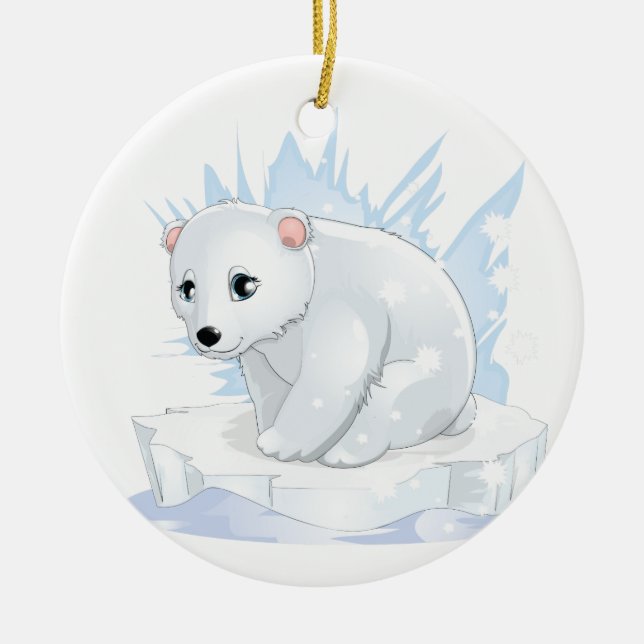 Polar Bear Ceramic Ornament (Framsidan)