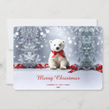 Polar Bear Christmas Holiday Card