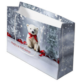 Polar Bear Christmas Holiday Gift Bag