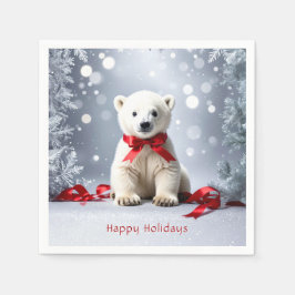 Polar Bear Christmas Holiday Napkin Pappersservett