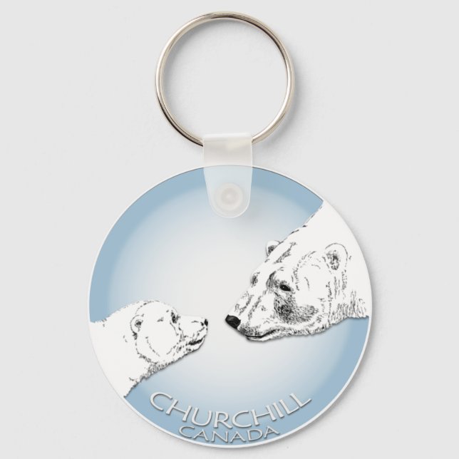 Polar Bear Chuchill Nyckelring Souvenir Keychain (Framsida)