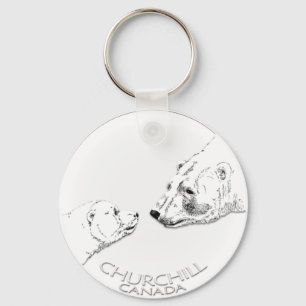 Polar Bear Chuchill Nyckelring Souvenir Keychain