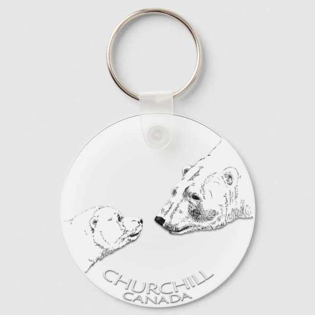 Polar Bear Chuchill Nyckelring Souvenir Keychain (Framsida)