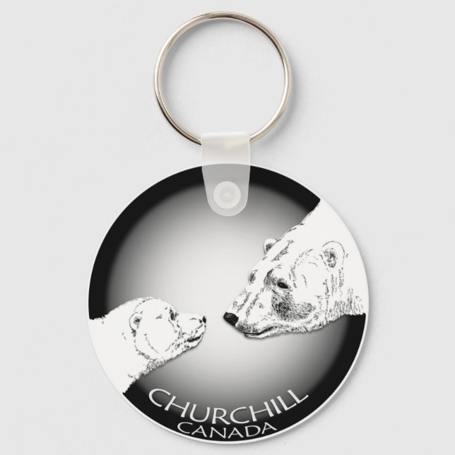 Polar Bear Chuchill Nyckelring Souvenir Keychain (Framsida)