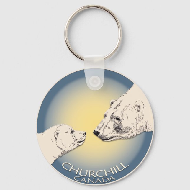 Polar Bear Chuchill Nyckelring Souvenir Keychain (Framsida)