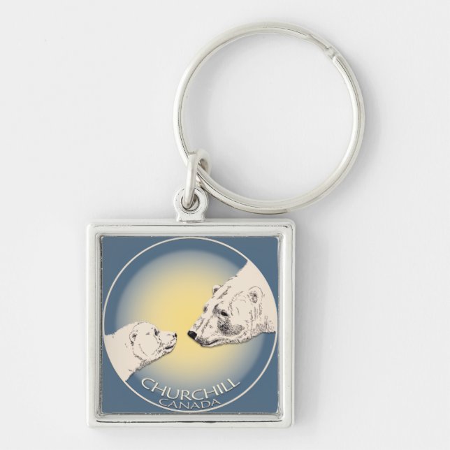 Polar Bear Chuchill Nyckelring Souvenir Keychain (Framsidan)