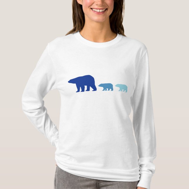 "Polar Bear" Dam AA Hoody Långärmad Tröja (Framsida)