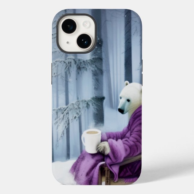 Polar Bear Drinking Coffee (Baksida)