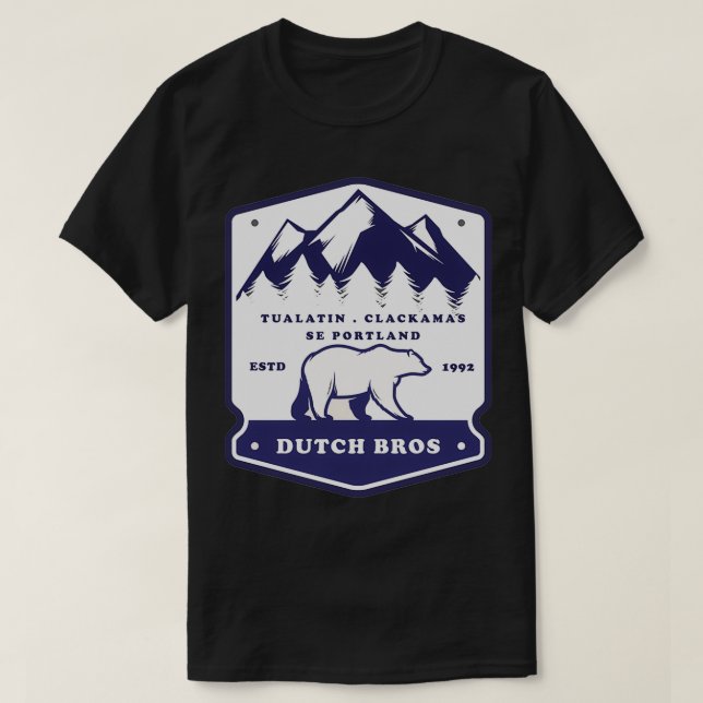 Polar Bear Dutch Bros Coffee  T Shirt (Design framsida)
