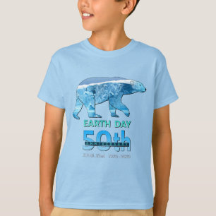 Polar Bear Earth Day 50-årsjubiléet T Shirt
