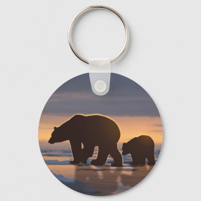 Polar Bear-familjen Nyckelring (Framsida)