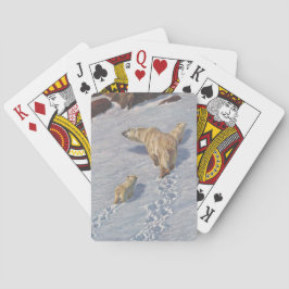 Polar Bear Family i Arktiska Snö Casinokort