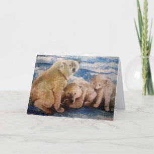 Polar Bear Family Kort