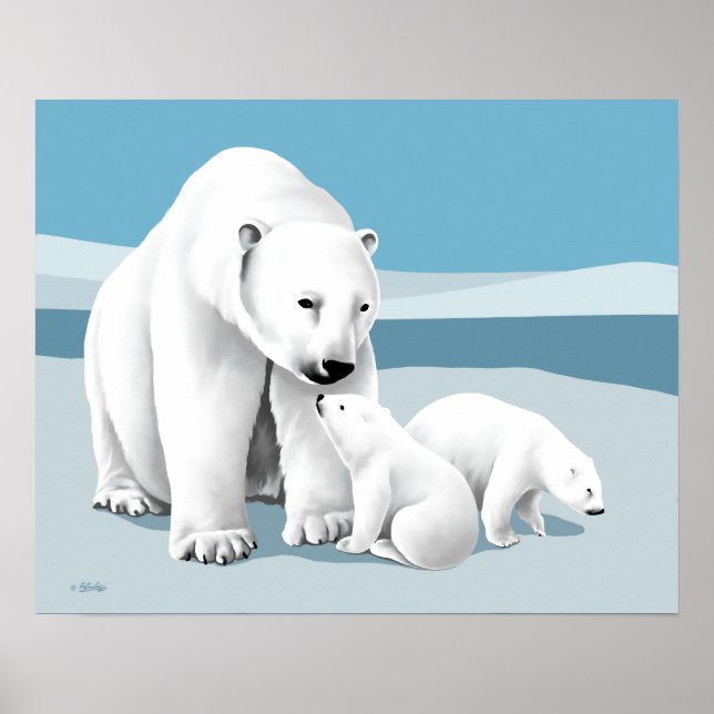 Polar Bear Family Poster (Framsidan)