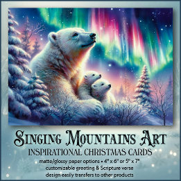Polar Bear Family Psalm 19 jul Helgkort