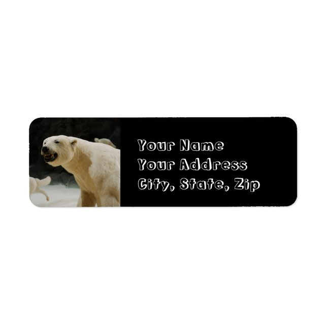 Polar Bear Flin Returadress Etikett (Framsidan)