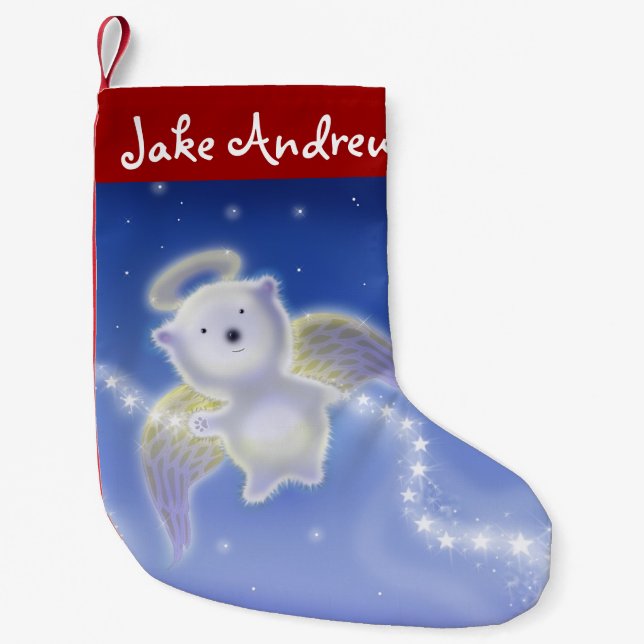 Polar Bear för ungars Personlig julklapp Liten Julstrumpa (Framsidan)