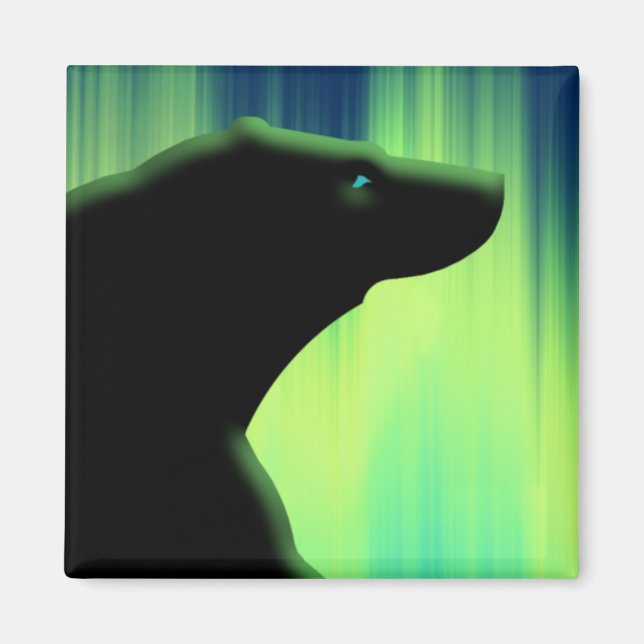 Polar Bear Fridge Magent Wildlife Art Kitchen Gift Magnet (Framsidan)