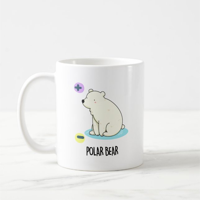 Polar Bear Funny Science Pun Kaffemugg (Vänster)