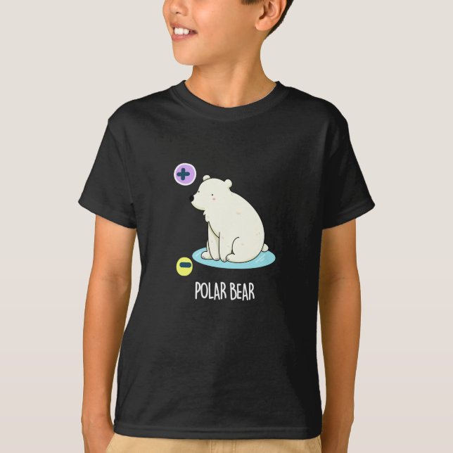 Polar Bear Funny Science Pun Mörk BG T Shirt (Framsida)