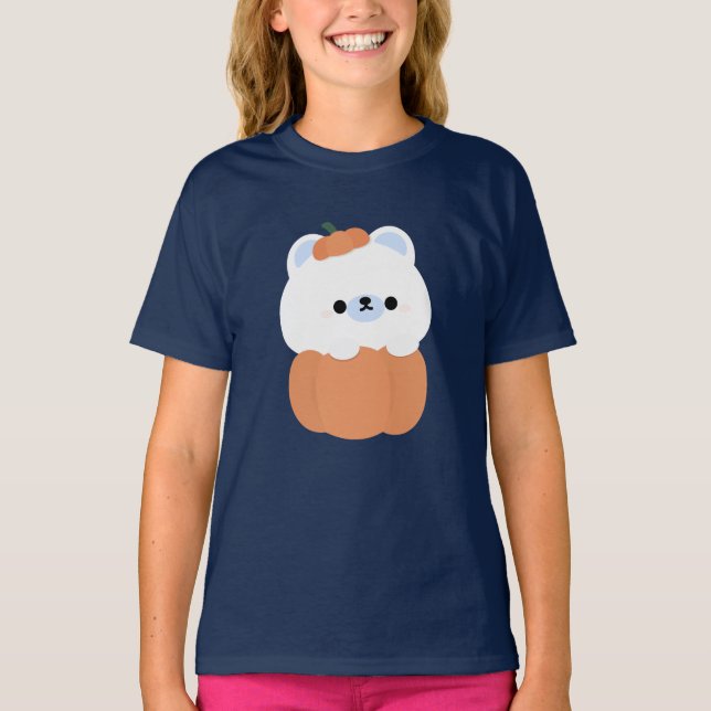 Polar Bear Halloween T Shirt (Framsida)