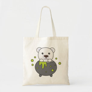 Polar Bear Happy halloween Cauldron Fladdermus Tot Tygkasse