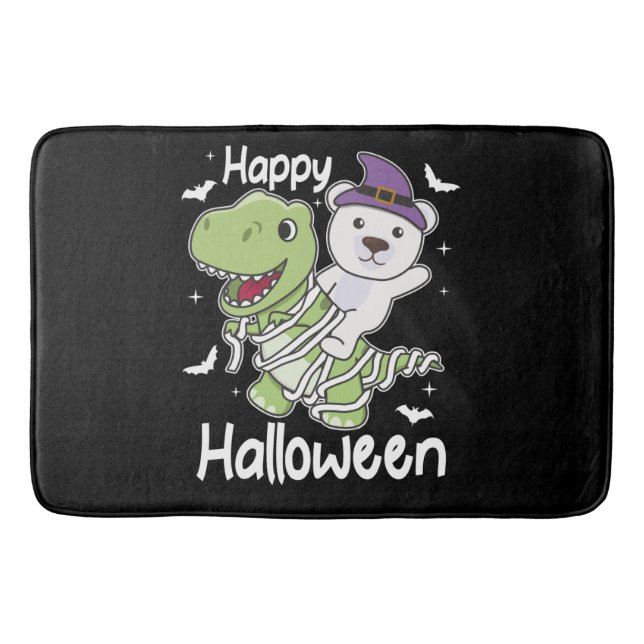 Polar Bear Happy halloween T-rex Mummy Costume Badrumsmatta (Framsidan)