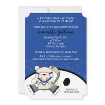 Polar Bear Hockey Sports Baby Shower