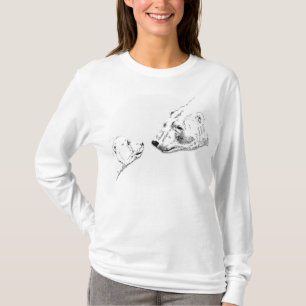 Polar Bear Hoodies Women's Bear Art Hooded Shirts T Shirt