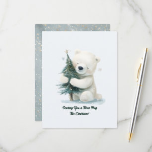 Polar Bear Hugger Julgran, Cute OSA Kort