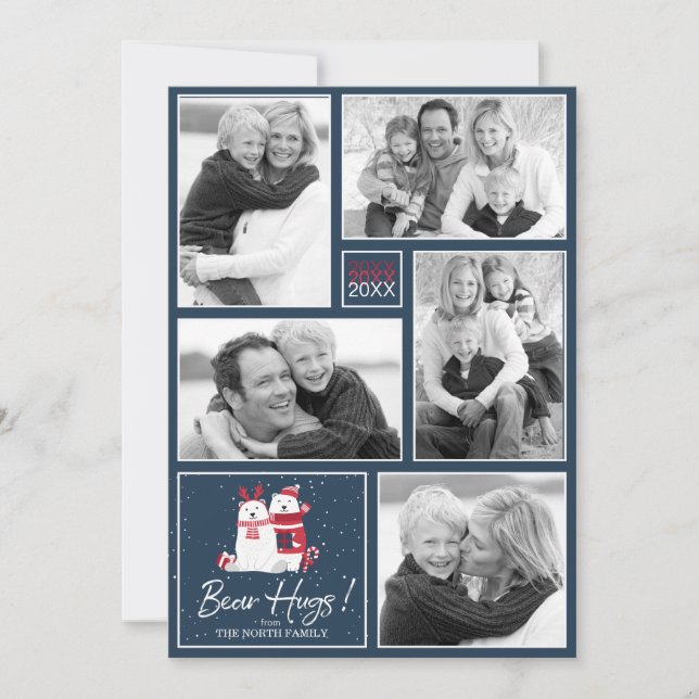 Polar Bear Hugs-fotomall-ID851 Inbjudningar (Framsida)